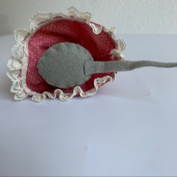 Vintage Handmade Felt Lady Country Mouse - Picture 7 of 10